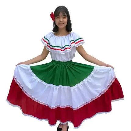 Mexican Traditional Women Fiesta Dress - VivianFongDesignsLLC
