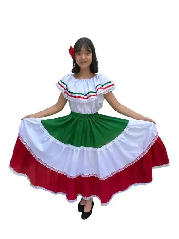 Mexican Traditional Women Fiesta Dress - VivianFongDesignsLLC