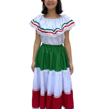 Mexican Traditional Women Fiesta Dress - VivianFongDesignsLLC