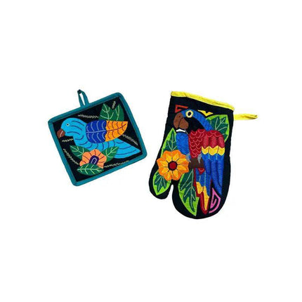 Mola Handmade Pot Holder Set by Guna Women - VivianFongDesignsLLC