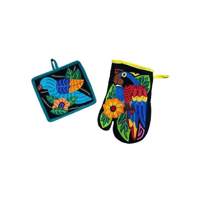 Mola Handmade Pot Holder Set by Guna Women - VivianFongDesignsLLC