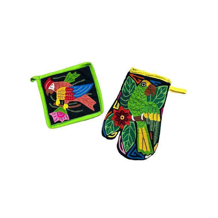 Mola Handmade Pot Holder Set by Guna Women - VivianFongDesignsLLC