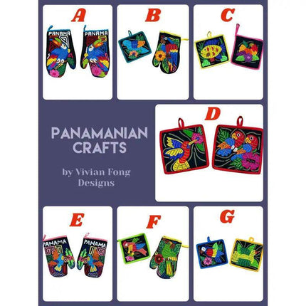 Mola Handmade Pot Holder Set by Guna Women - VivianFongDesignsLLC