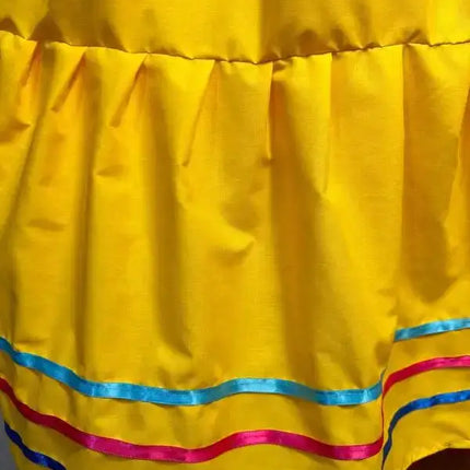 Nicaragua Traditional Fiesta Dress - Yellow - VivianFongDesignsLLC