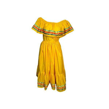 Nicaragua Traditional Fiesta Dress - Yellow - VivianFongDesignsLLC
