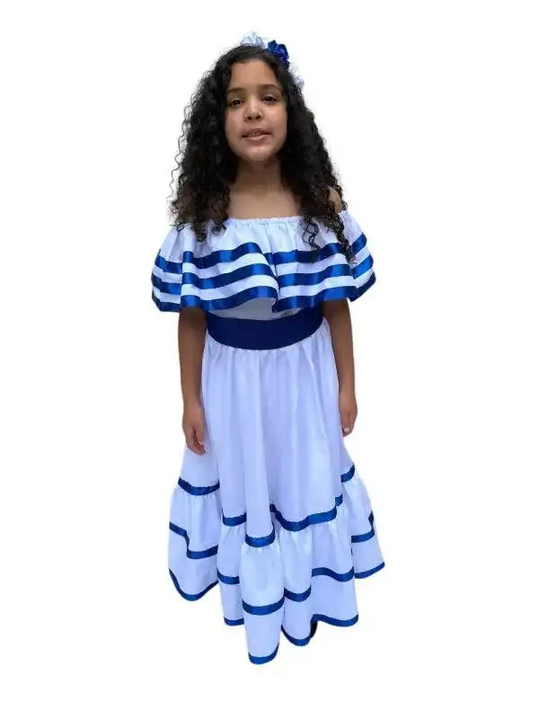 Nicaragua Traditional Girls Fiesta Dress - VivianFongDesignsLLC
