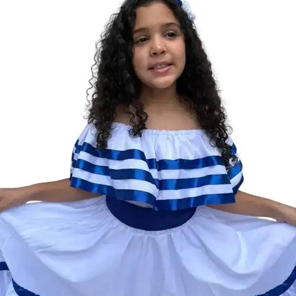 Nicaragua Traditional Girls Fiesta Dress - VivianFongDesignsLLC