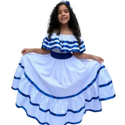 Nicaragua Traditional Girls Fiesta Dress - VivianFongDesignsLLC