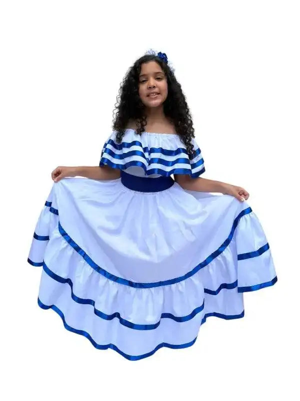 Nicaragua Traditional Girls Fiesta Dress - VivianFongDesignsLLC