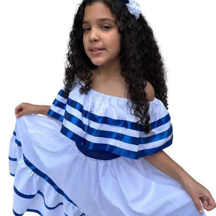 Nicaragua Traditional Girls Fiesta Dress - VivianFongDesignsLLC