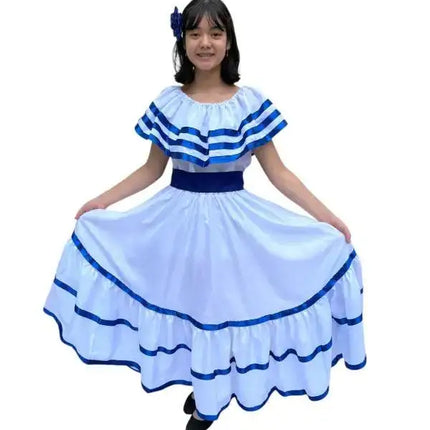 Nicaragua Traditional Women Fiesta Dress - VivianFongDesignsLLC