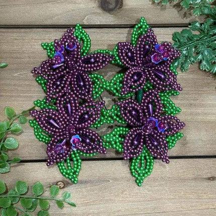 Pair of Handmade White Pearl Tembleques with Flowers - VivianFongDesignsLLC