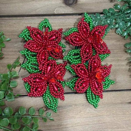 Pair of Handmade White Pearl Tembleques with Flowers - VivianFongDesignsLLC