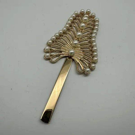 Pajuela for Panamanian Pollera - Stainless Steel with White Pearls - VivianFongDesignsLLC