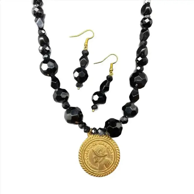 Panamanian Balboa Glass Beads Jewelry Set - VivianFongDesignsLLC
