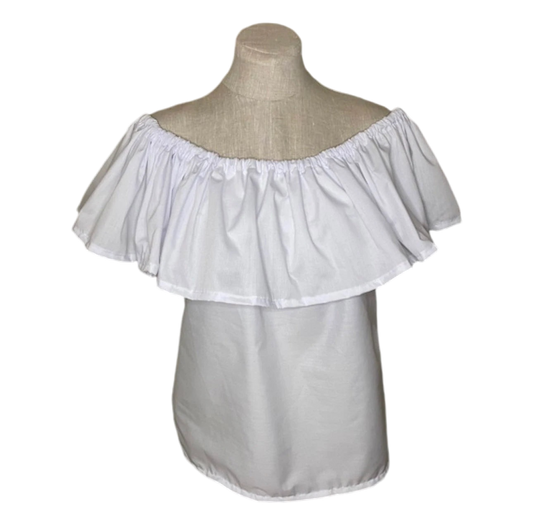 Panamanian Blouse, White Darienita - Vivian Fong Designs