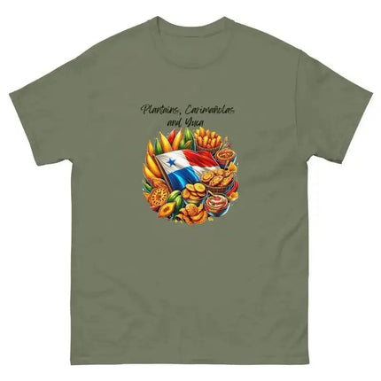 Panamanian Fried Foods Tee - Plantains, Carimañolas, YMCA - VivianFongDesignsLLC
