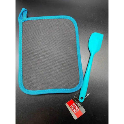 Panamanian Mola Style Pot Holders Gift Set with Spatula - VivianFongDesignsLLC