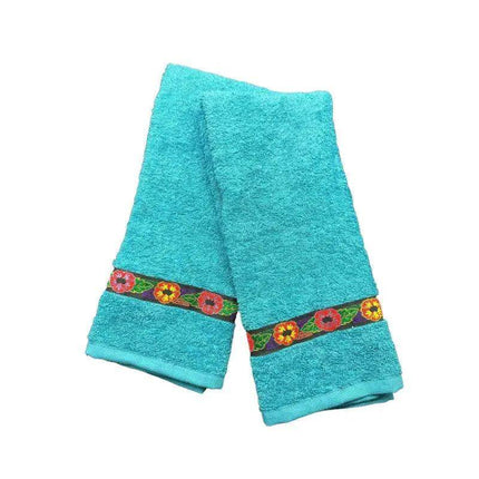 Panamanian Mola Style Ribbon Hand Towel Set - VivianFongDesignsLLC
