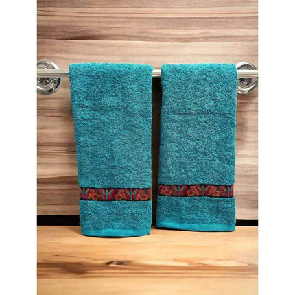 Panamanian Mola Style Ribbon Hand Towel Set - VivianFongDesignsLLC