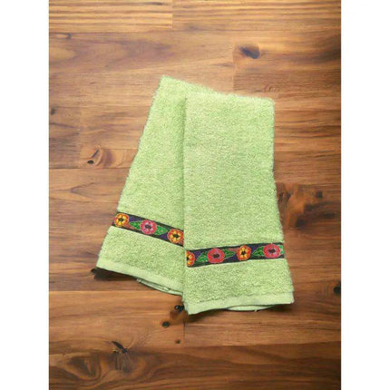 Panamanian Mola Style Ribbon Hand Towel Set - VivianFongDesignsLLC