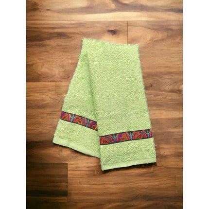 Panamanian Mola Style Ribbon Hand Towel Set - VivianFongDesignsLLC