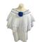 Panamanian Montuno Pollera White Blouse - VivianFongDesignsLLC