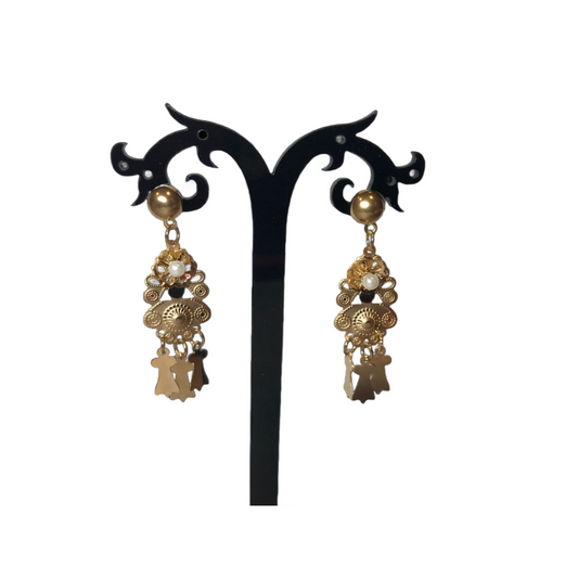 Stainless Steel Panamanian Pollera Earrings