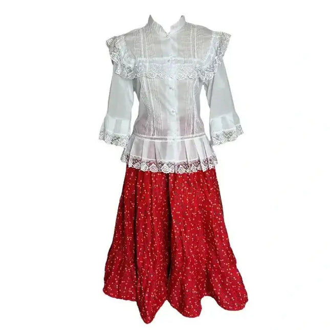 Panamanian Traditional Basquina Style Pollera Dress - VivianFongDesignsLLC