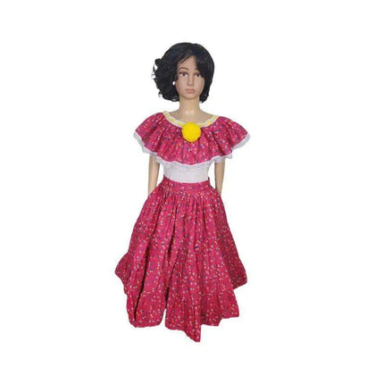 Panamanian Traditional Pollera Montuno Dress for Girls - VivianFongDesignsLLC