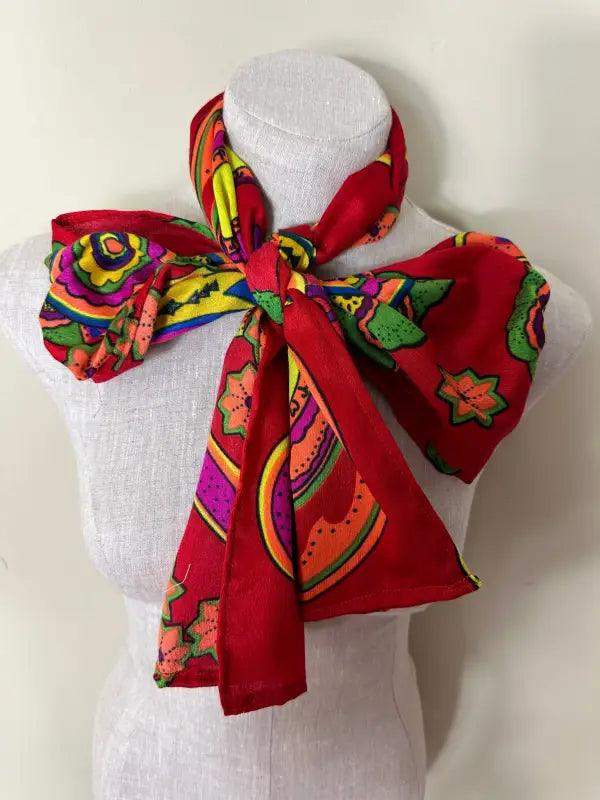 Paruma Fabric Multipurpose Scarf - Authentic Embera Wounaan Fabric - VivianFongDesignsLLC