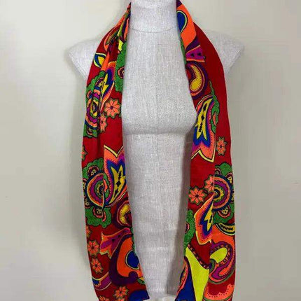 Paruma Fabric Multipurpose Scarf - Authentic Embera Wounaan Fabric - VivianFongDesignsLLC