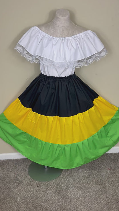 Jamaican Traditional Dress Flag Style - Casual