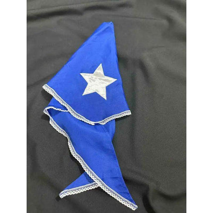 Puerto Rican Traditional Dress for Girls with Flag & Star Belt - VivianFongDesignsLLC