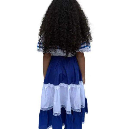 Salvadoran Traditional Girls Fiesta Dress - VivianFongDesignsLLC