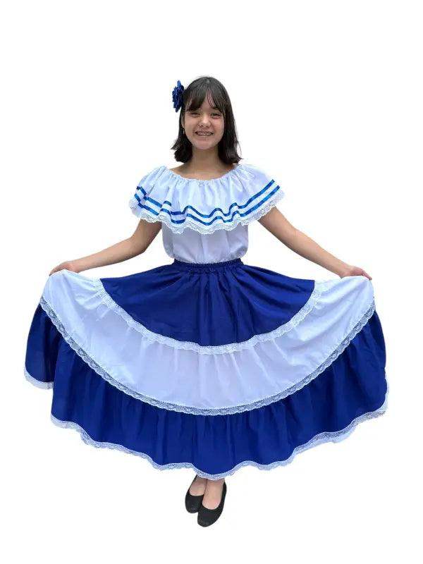 casual traditional dress for women Colombia Traditional Dress with Blouse and Skirt