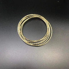 Semanaria Panamanian Jewelry Bangle Bracelet - Gold Plated Brass - VivianFongDesignsLLC