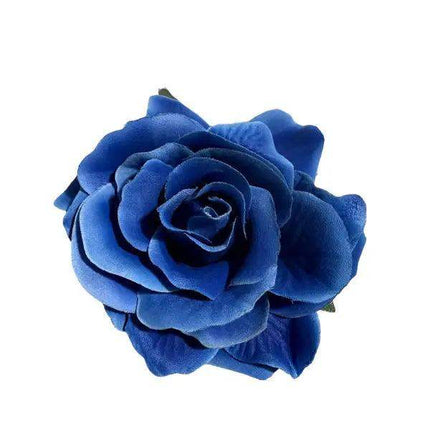 Set of 3 Rose Hair Clips - Yellow, Blue, Red - VivianFongDesignsLLC