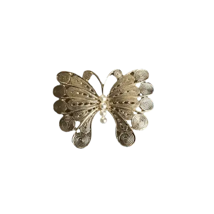 Stainless Steel Butterfly Brooch for Pollera - VivianFongDesignsLLC