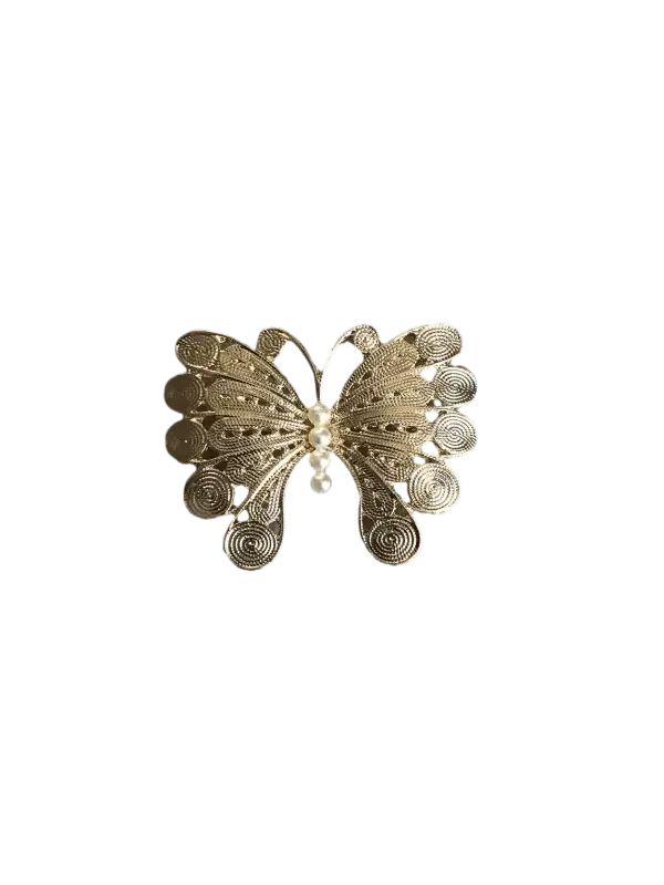 Stainless Steel Butterfly Brooch for Pollera - VivianFongDesignsLLC