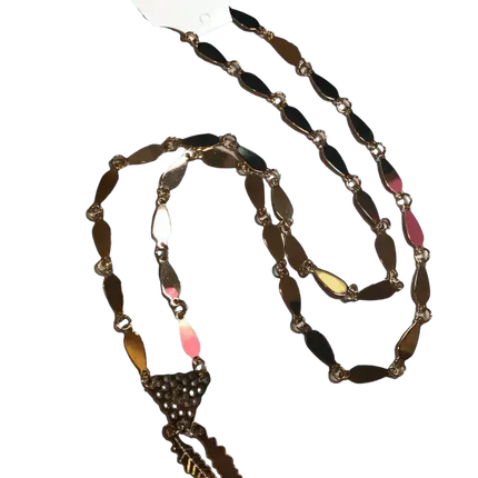 Stainless Steel Panamanian Pollera Necklace - Cadena Guachapali - VivianFongDesignsLLC