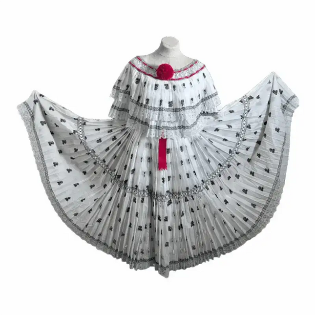 Traditional Panamanian Pollera de Coquito Dress Set - VivianFongDesignsLLC