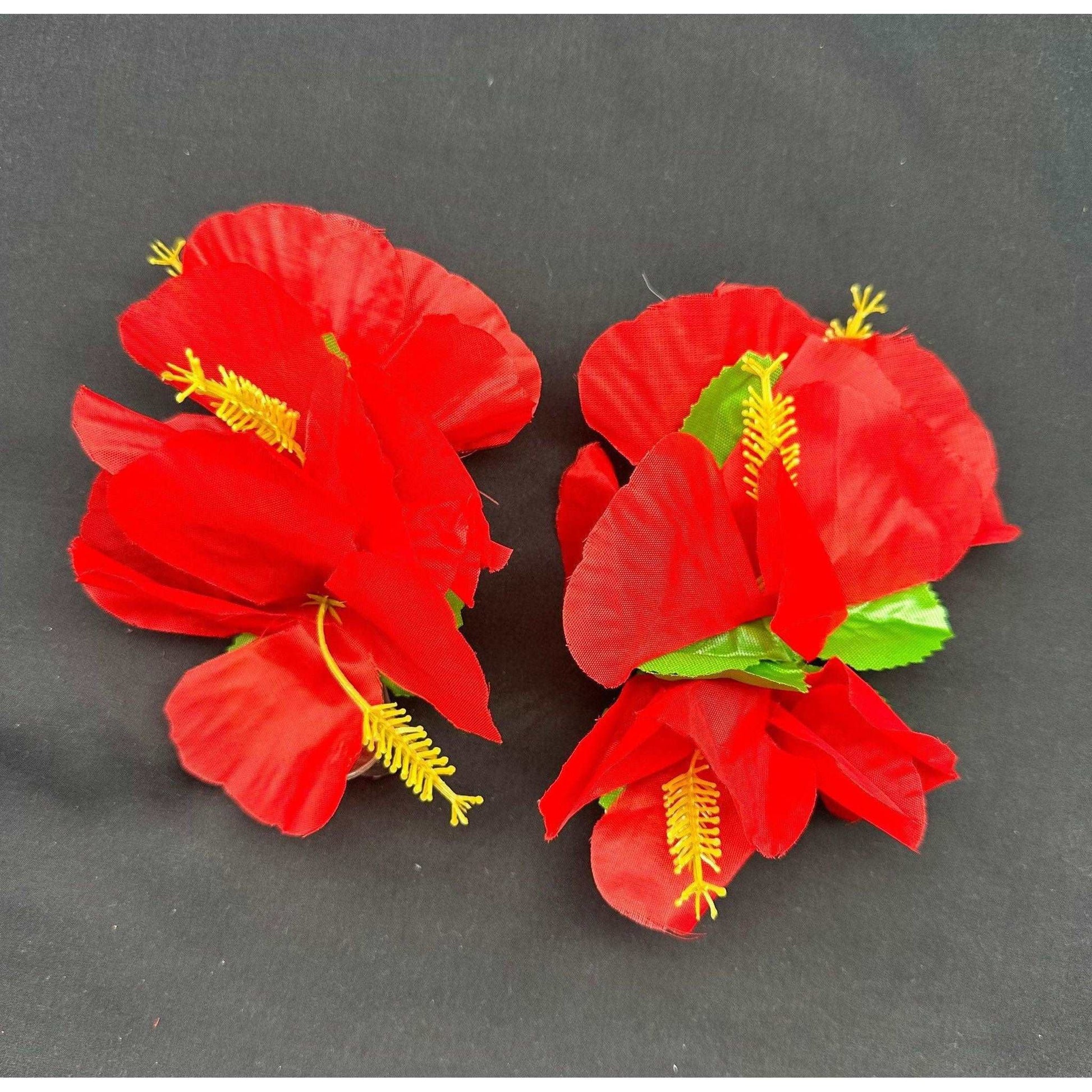 a close up of two red flowers in a vase 