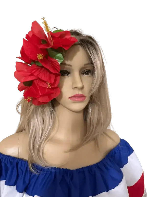 Tropical Hibiscus Flower Hair Clips - Flor de Maga - VivianFongDesignsLLC