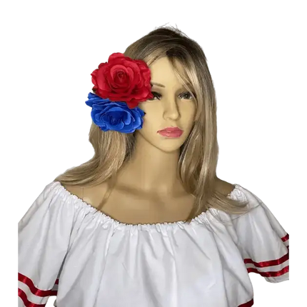 Tropical Rose Hair Clips - Set of 2 - VivianFongDesignsLLC