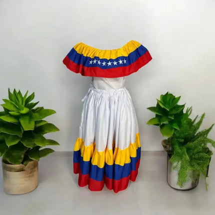Venezuelan Traditional Handmade Wide Dress - VivianFongDesignsLLC