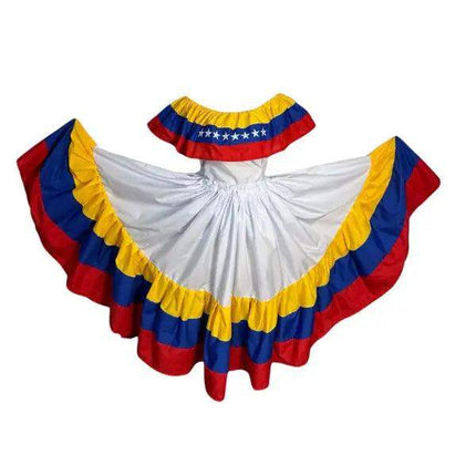 Venezuelan Traditional Handmade Wide Dress - VivianFongDesignsLLC