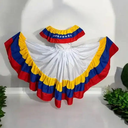Venezuelan Traditional Handmade Wide Dress - VivianFongDesignsLLC