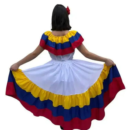 Venezuelan Traditional Women Fiesta Dress - VivianFongDesignsLLC