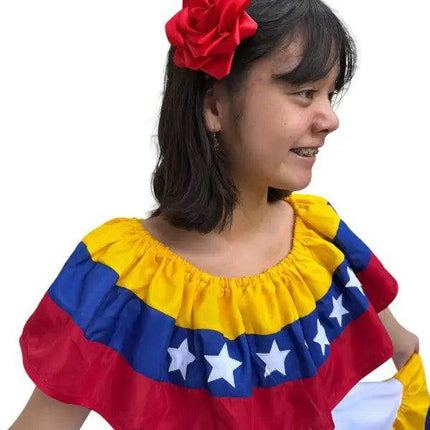 Venezuelan Traditional Women Fiesta Dress - VivianFongDesignsLLC